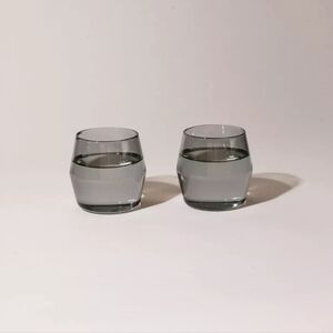yield century uo smoky gray tinted boho modern chic art geometric glass set
